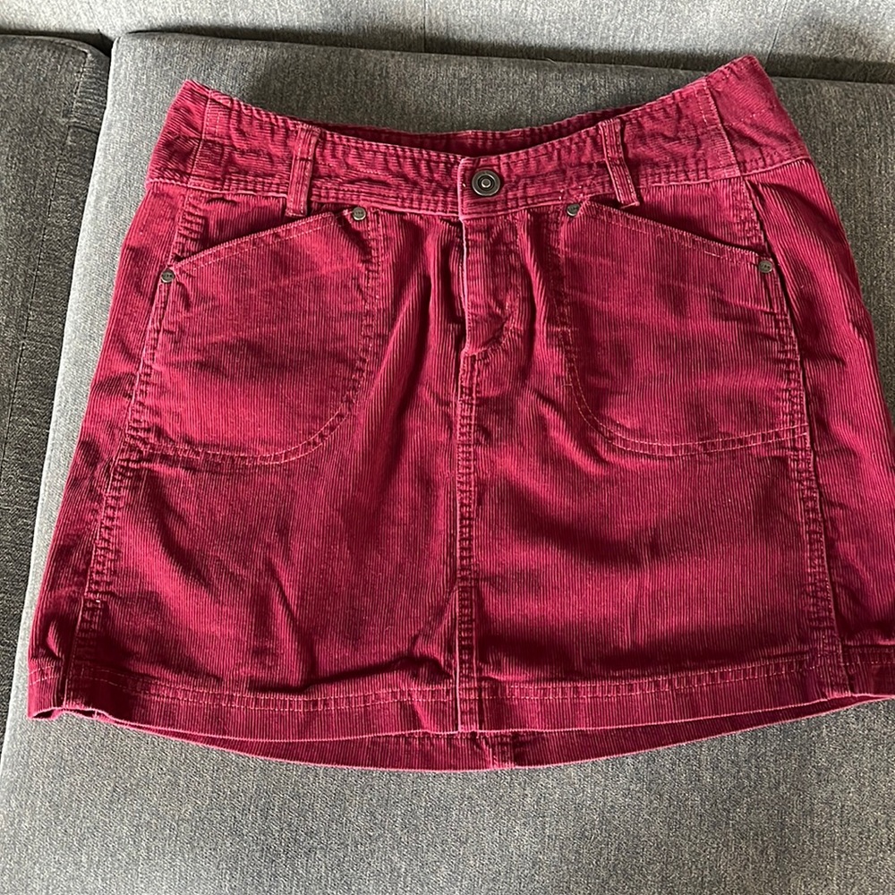 Corduroy mini skirt